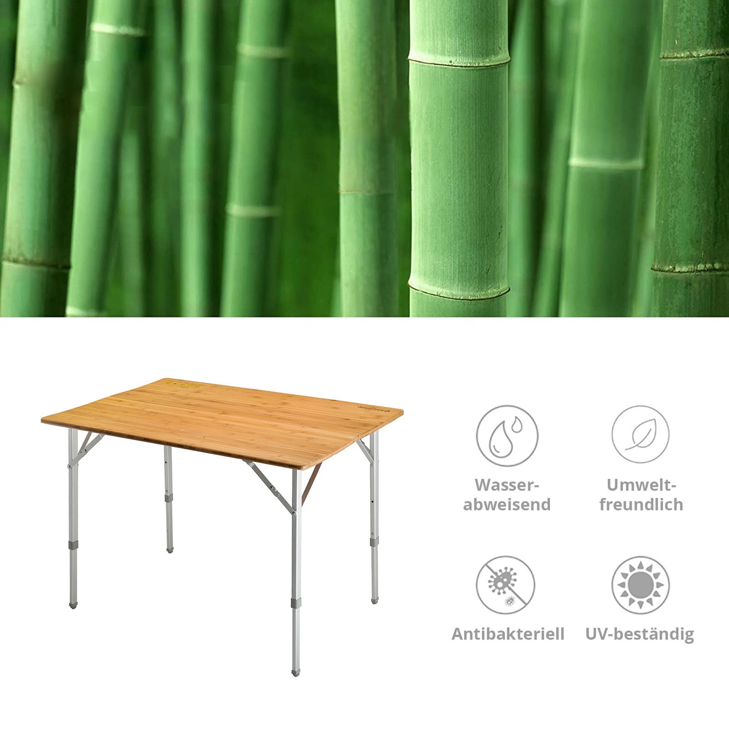 KingCamp Bamboo Family Table Campingtisch