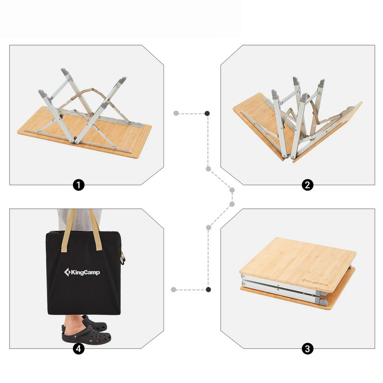 KingCamp Bamboo Duo Campingtisch