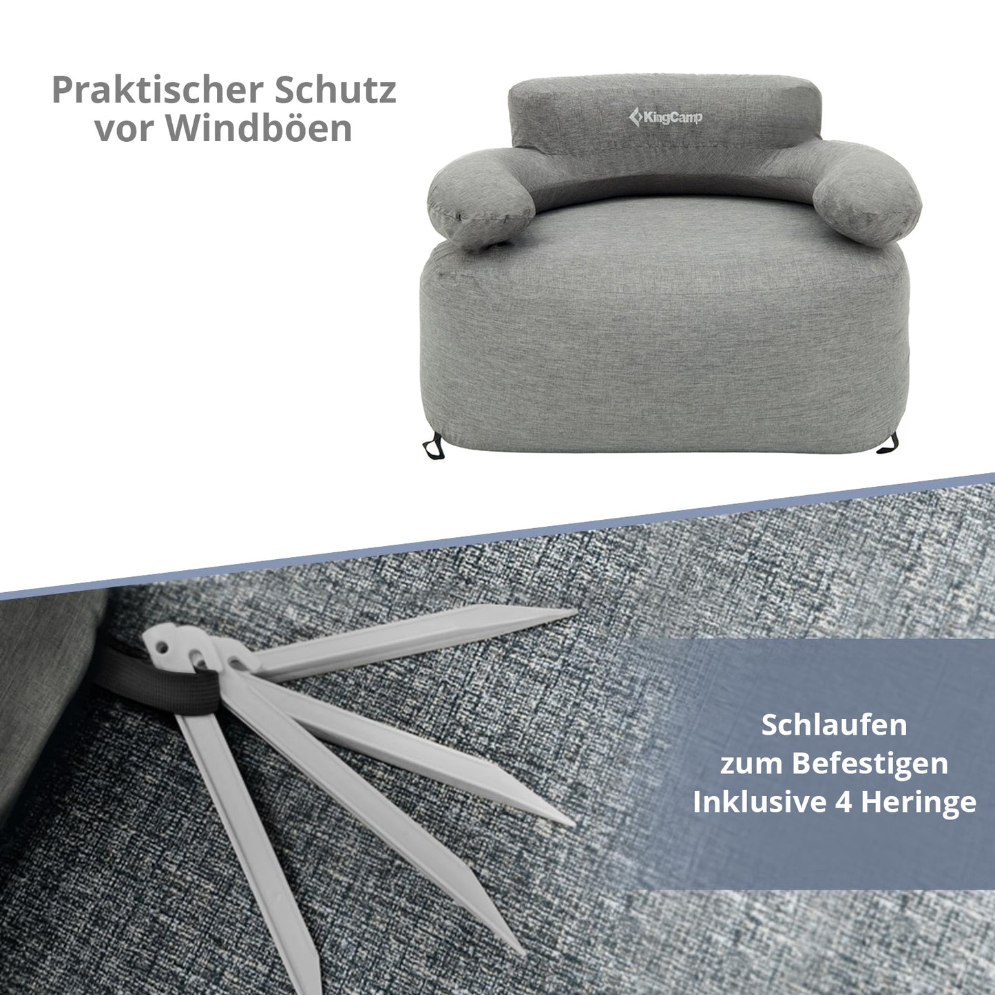 KingCamp Air Lounger Granite Campingstuhl